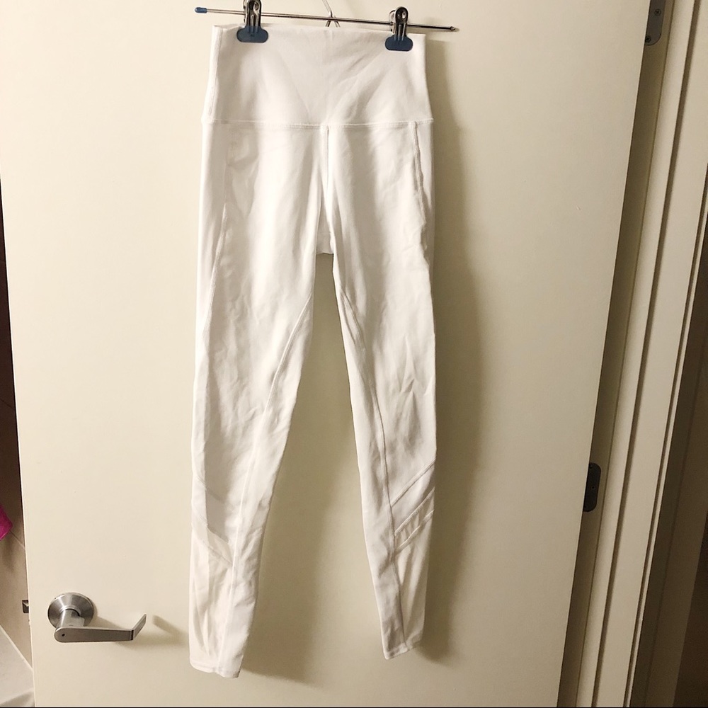 ALO Yoga Elevate High-Waisted Leggings White Sheer Athleisure - Picture 2 of 12